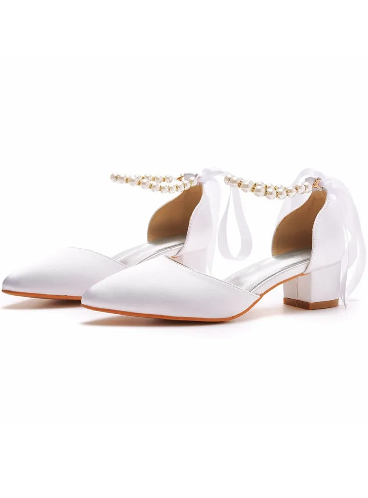 4 cm Pointed Thick Heel Sandals