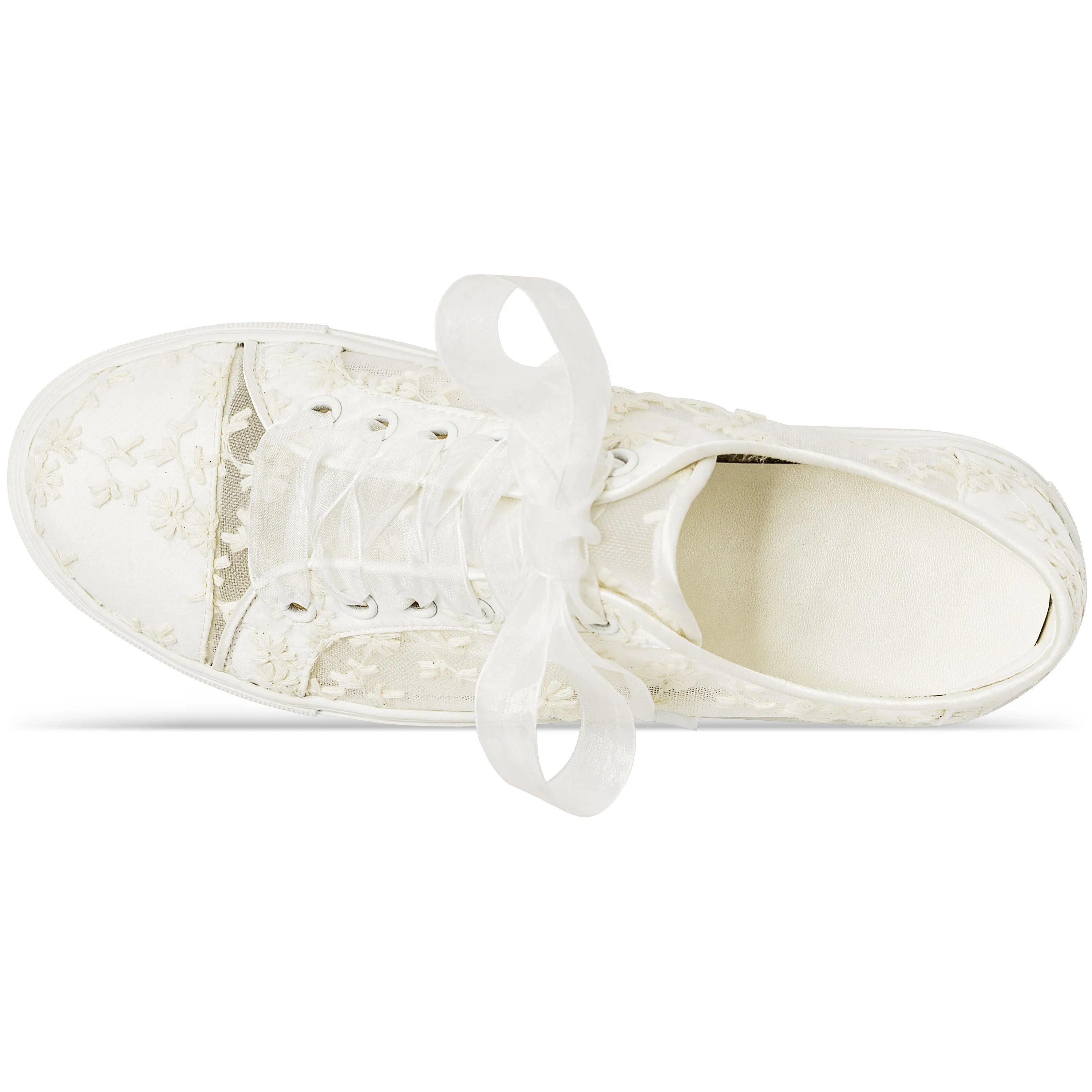 8835 Wedding Shoes Bridal Sneakers Flats Bride Tennis Shoes Lace Sneakers