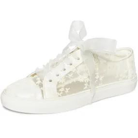 8835 Wedding Shoes Bridal Sneakers Flats Bride Tennis Shoes Lace Sneakers