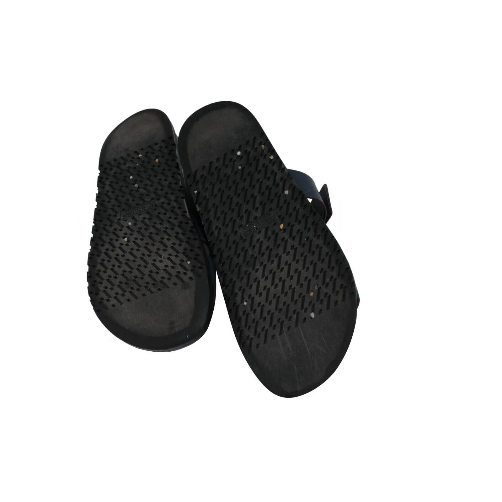 Blue Leather Strap H Logo Chypre Sandals