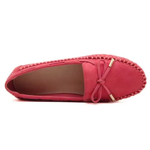 Bowknot Artificial Suede Soft Flat Loafers For Women