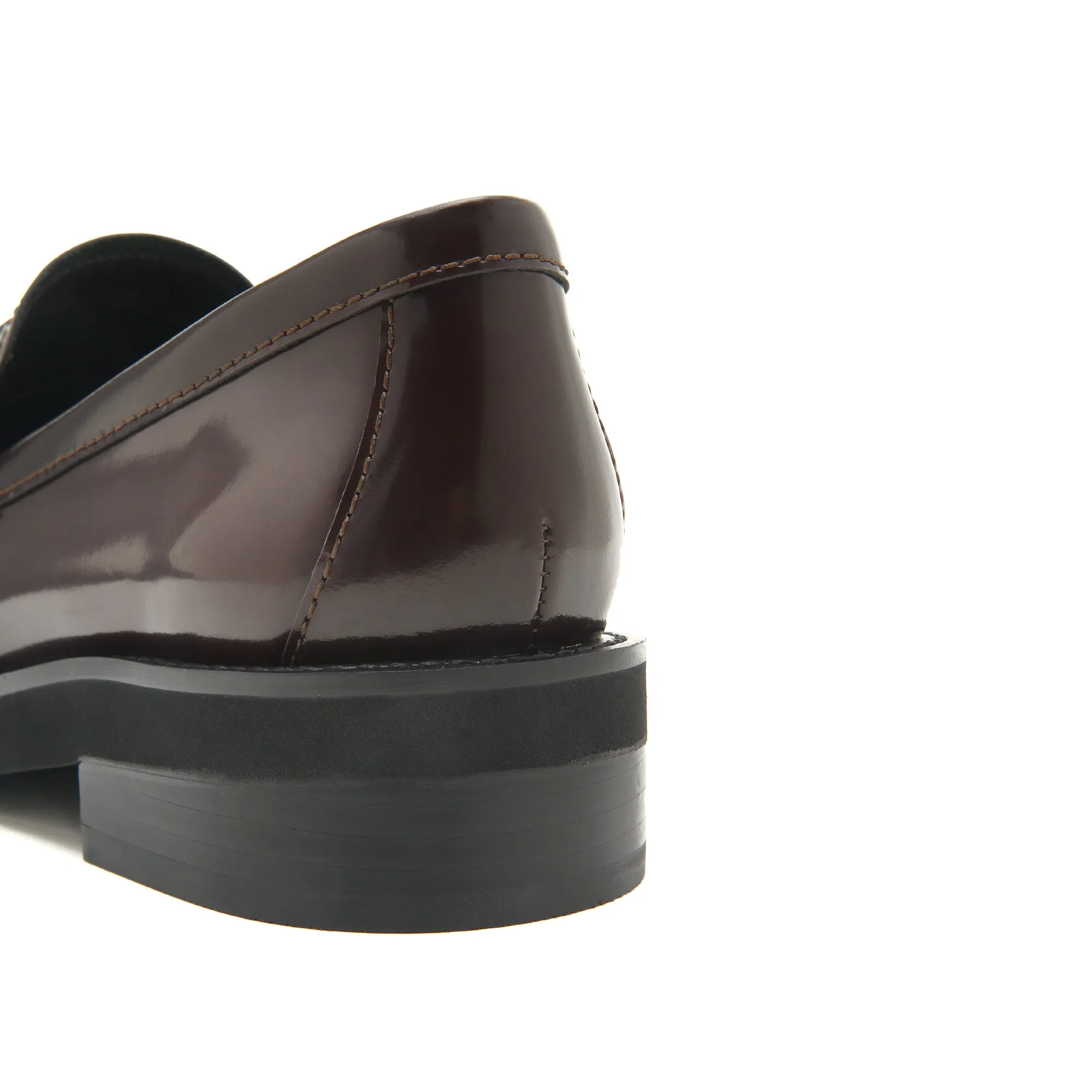 Burgundy Leather Penny Loafers