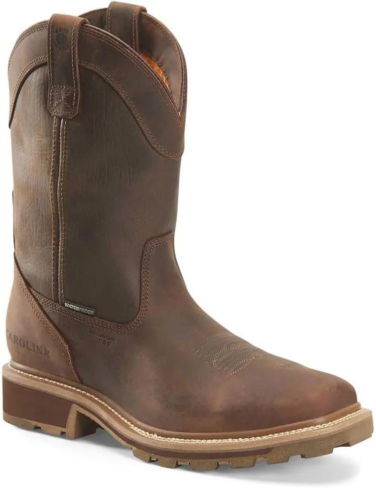 Carolina Boots Girder 11" Composite Toe Waterproof for Men - Durable Leather Work Boot with Slip Resistant Outsole, Dark Brown - 9 2E