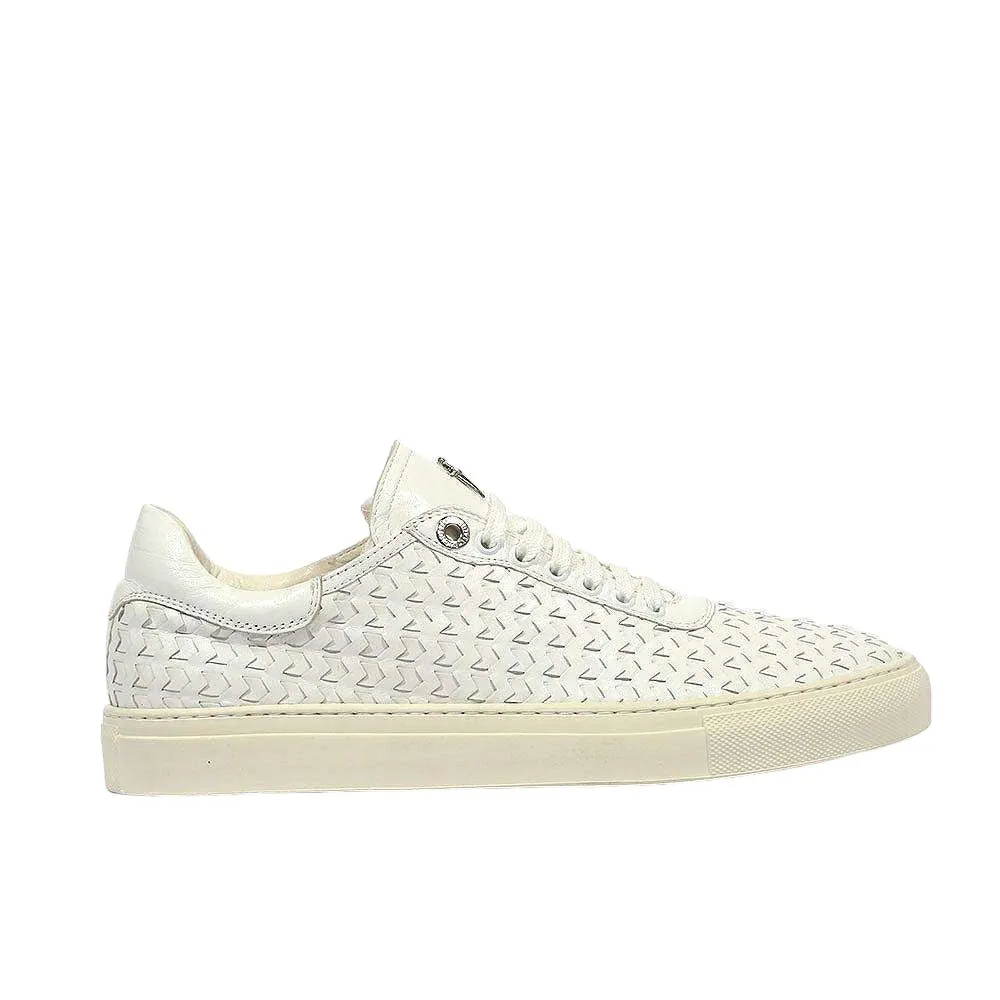 Cesare Paciotti Luxury Italian Men's Nappa Soft Bianco White Sneakers (CPM5344)