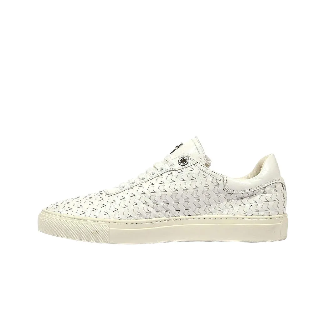 Cesare Paciotti Luxury Italian Men's Nappa Soft Bianco White Sneakers (CPM5344)