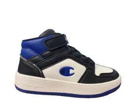 Champion Scarpa alta da bambino con laccio e strappo Rebound 2.0 Mid S32413 BS501 PS navy-white-royal