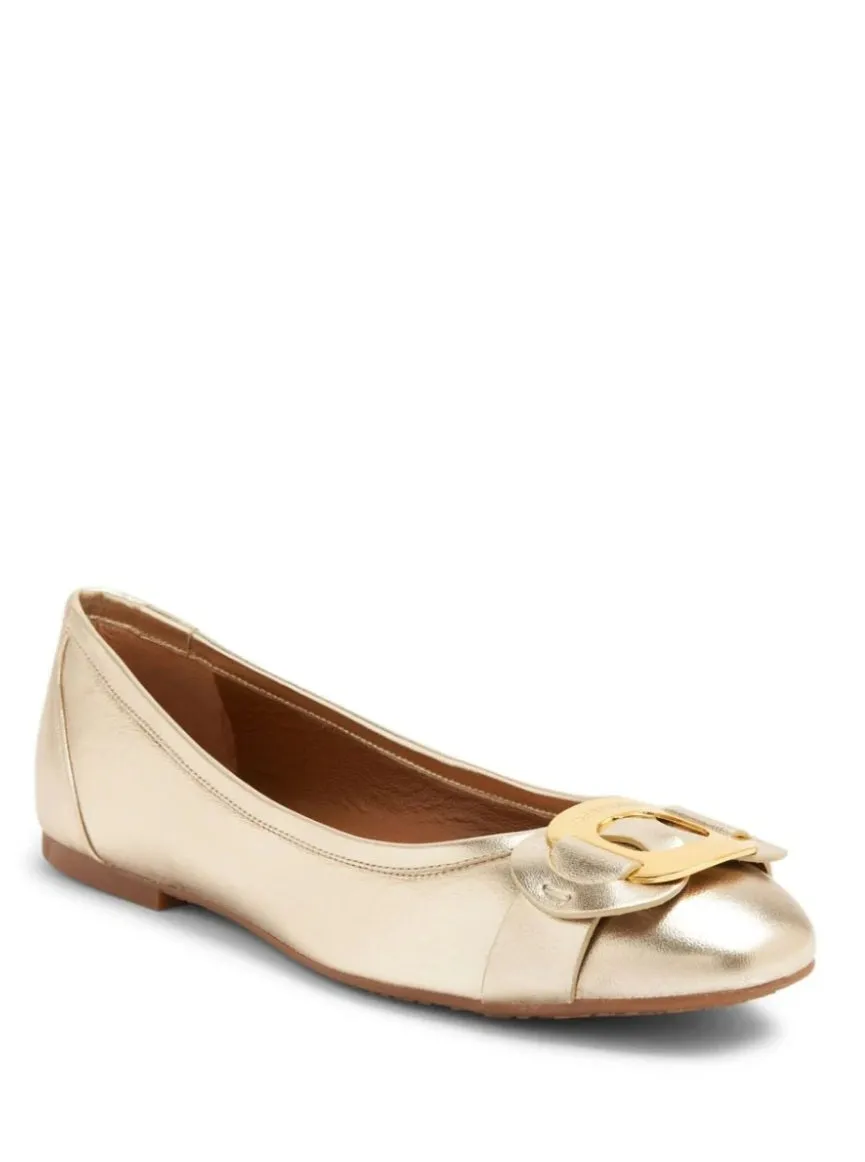Chany Gold Leather Ballet