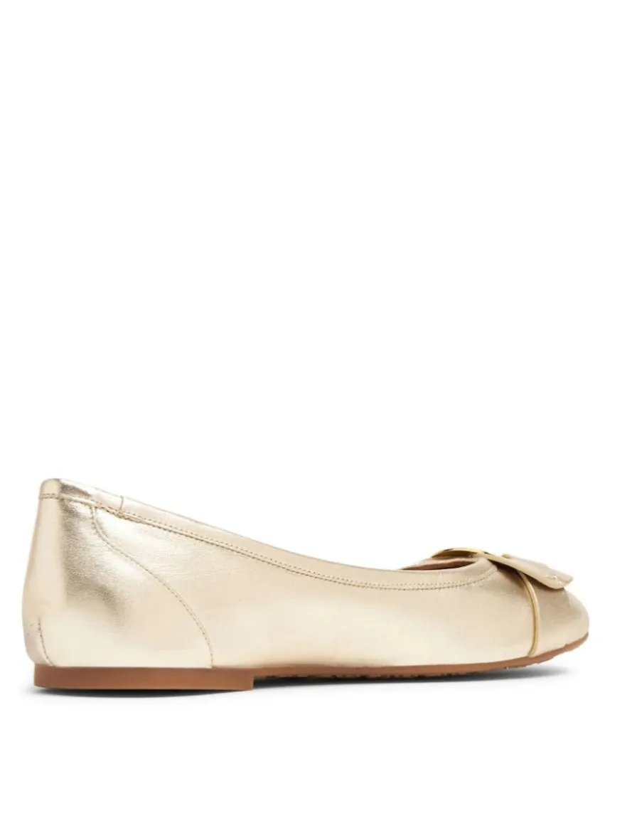 Chany Gold Leather Ballet