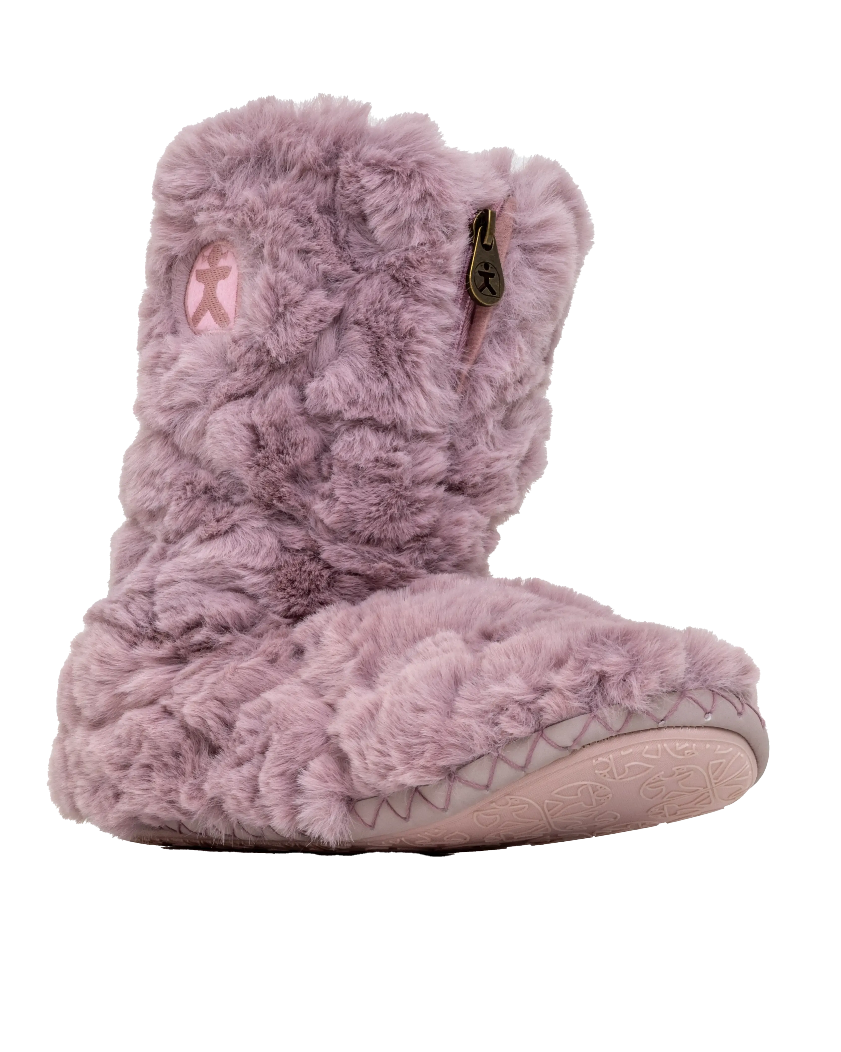 Cole Luxury Faux Fur Slipper Boots in Pink Sorbet