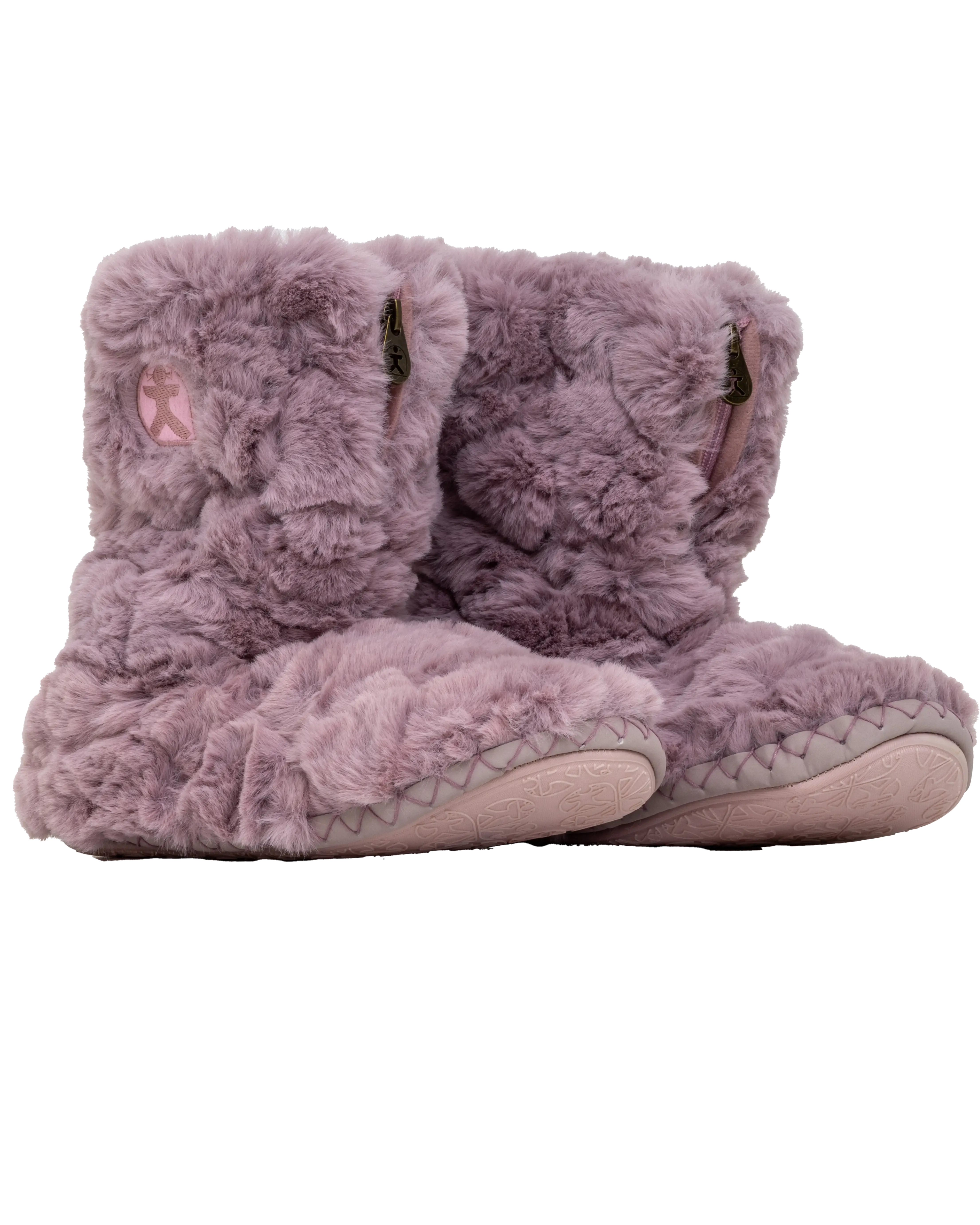 Cole Luxury Faux Fur Slipper Boots in Pink Sorbet