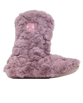 Cole Luxury Faux Fur Slipper Boots in Pink Sorbet