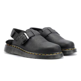 Dr. Martens Winterised Jorge II Fur Lined Leather Black Sandals