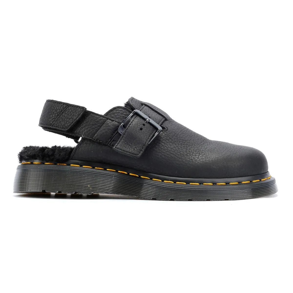 Dr. Martens Winterised Jorge II Fur Lined Leather Black Sandals