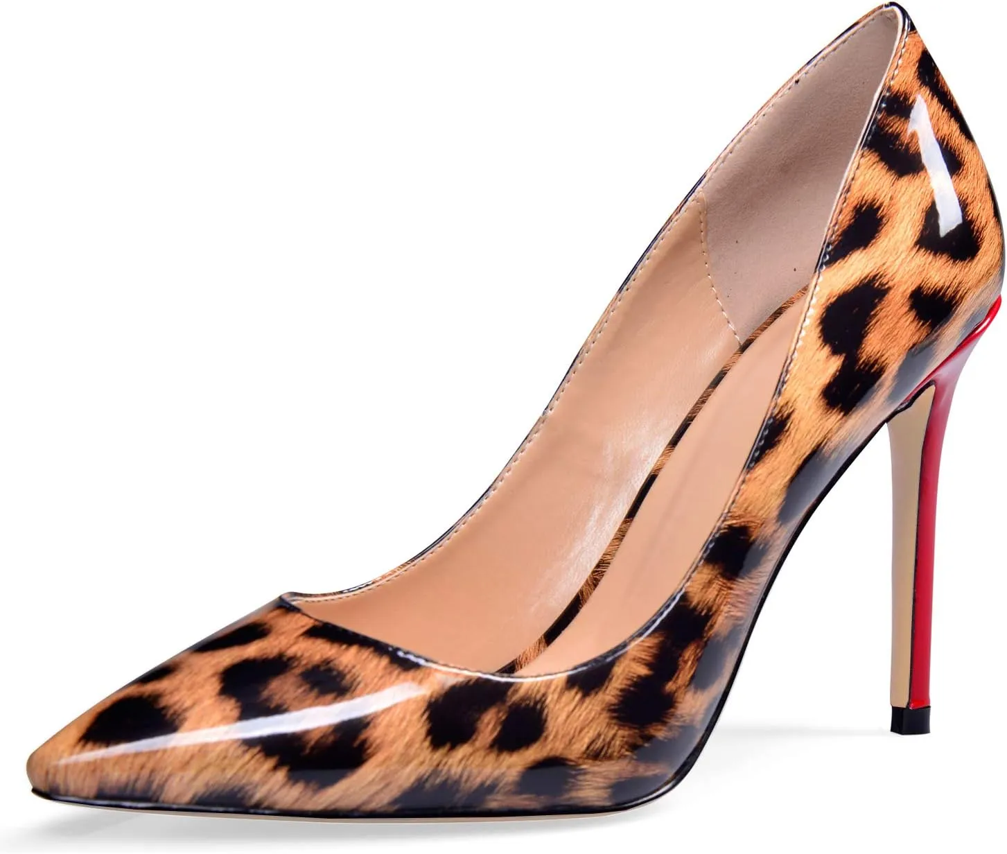 Eldof Womens High Heel Pumps, Pointy Toe Sexy Elegant Stiletto Heels 4inches Slip on Party Wedding Comfort Classic High Heels
