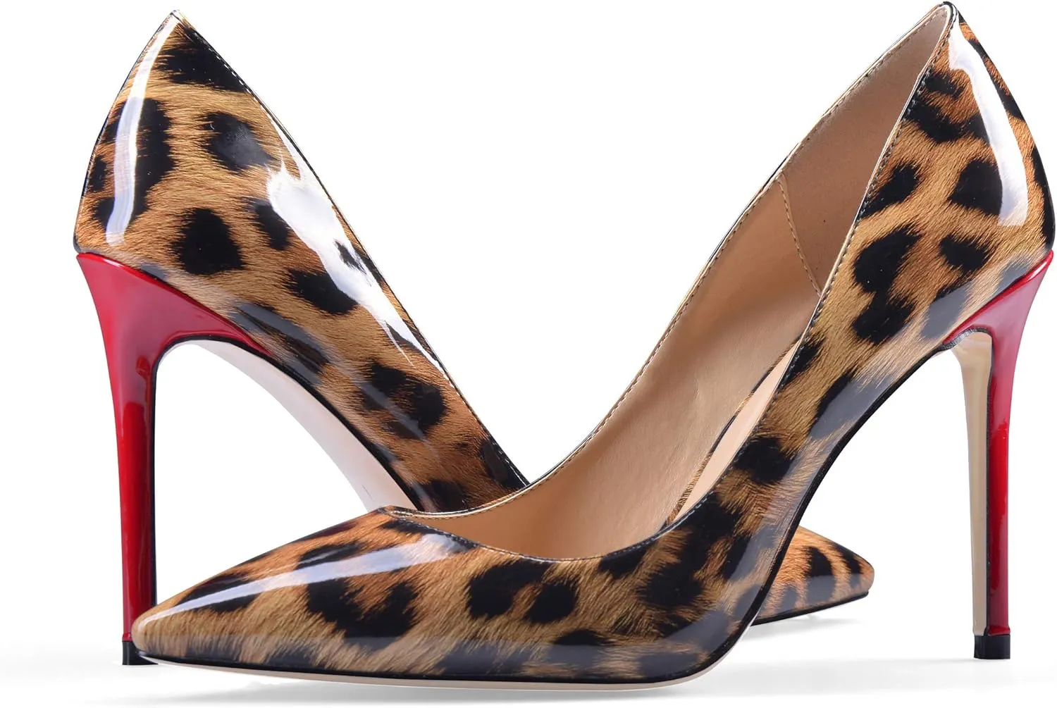 Eldof Womens High Heel Pumps, Pointy Toe Sexy Elegant Stiletto Heels 4inches Slip on Party Wedding Comfort Classic High Heels