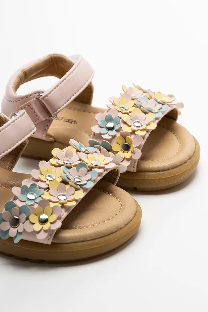 Flower Open Toe Sandal Pink