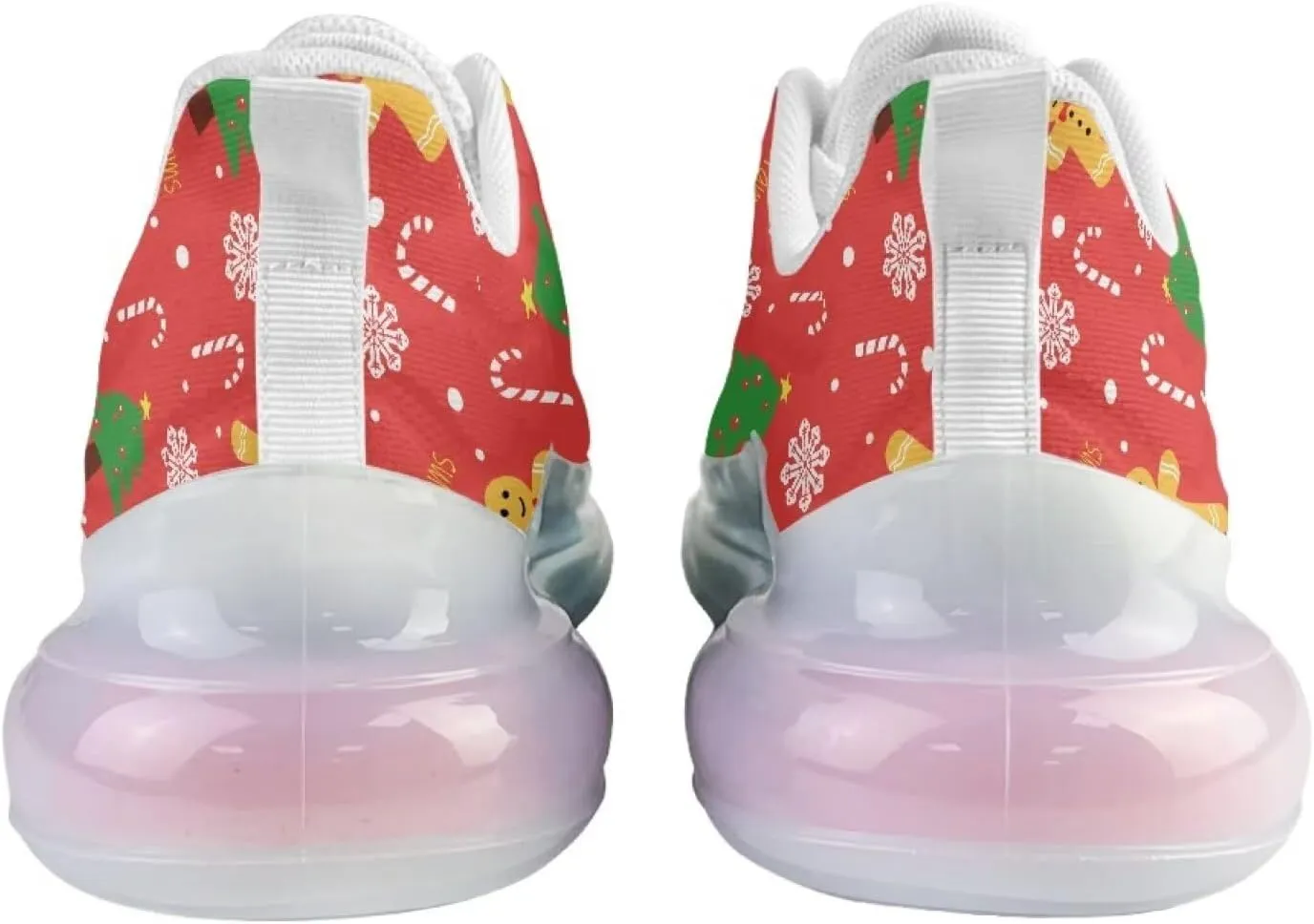 GOSTONG Air Cushion Sneakers for Women Breathable Elastic Lace-up Sneakers Soft Padded Walking Running Sneakers US 6 to 11