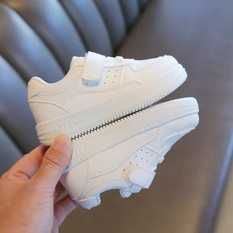 Kids Boys/Girls Soft Soled White Sports Shoes