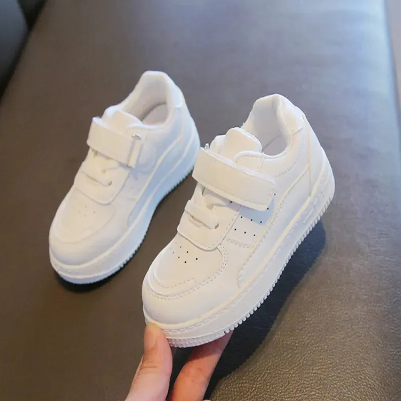 Kids Boys/Girls Soft Soled White Sports Shoes