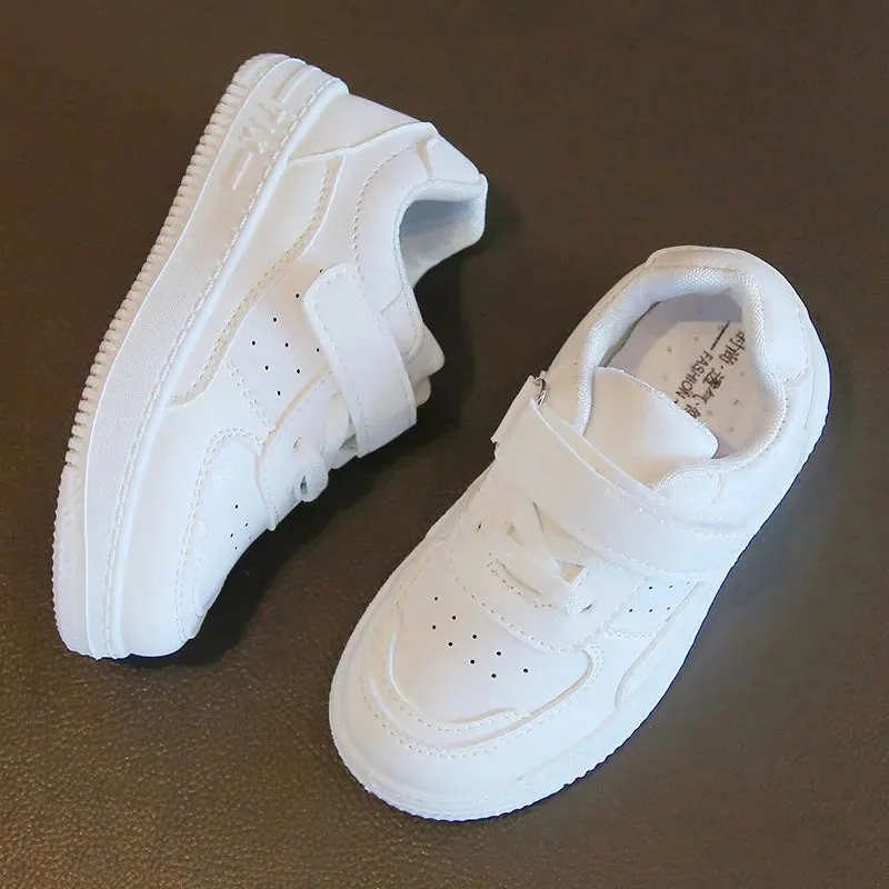 Kids Boys/Girls Soft Soled White Sports Shoes