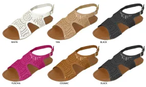 ladies lazer cut sandals Case of 36