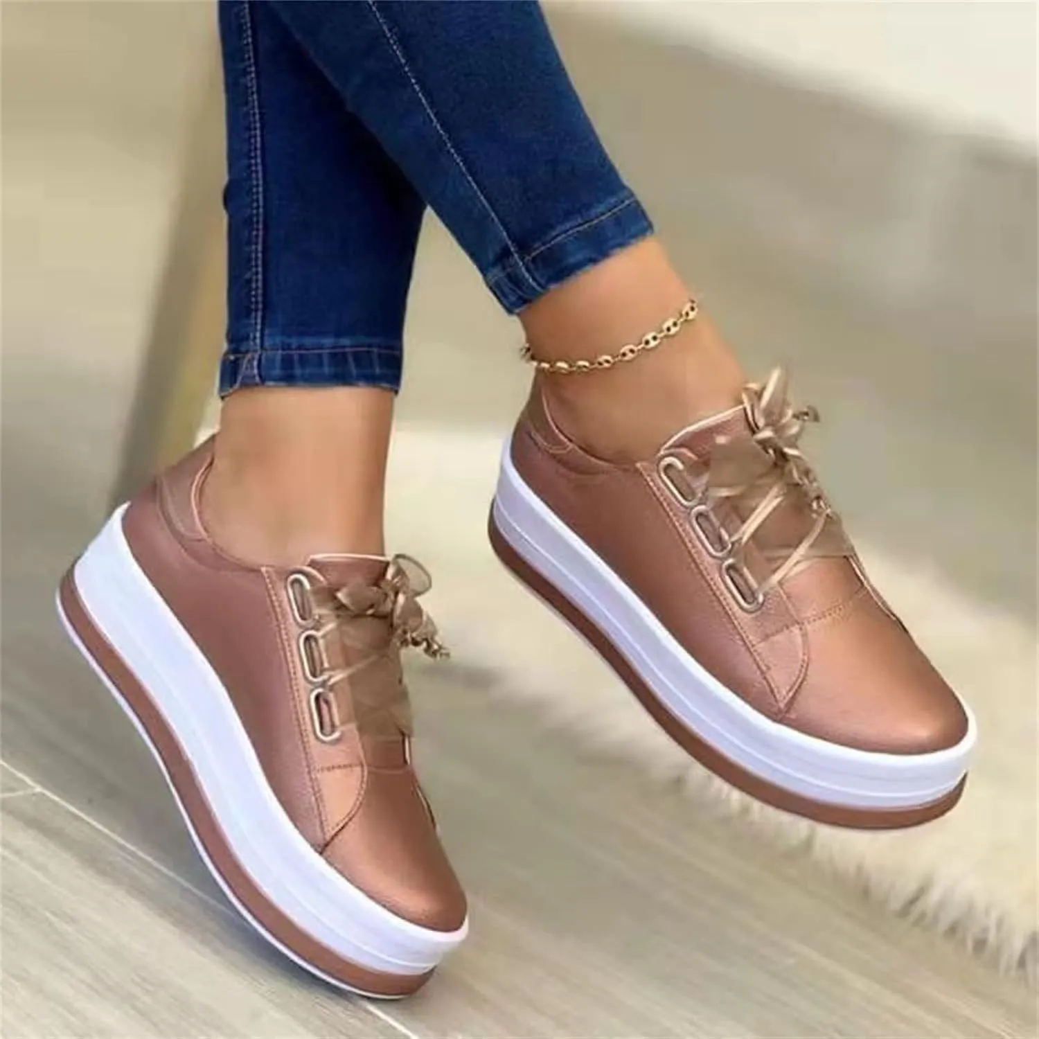 Ladmiple Shoes For Women Dressy Casual Flats Fashion Sneakers Breathable Comfortable Lightweight Walking Slip On Loafers