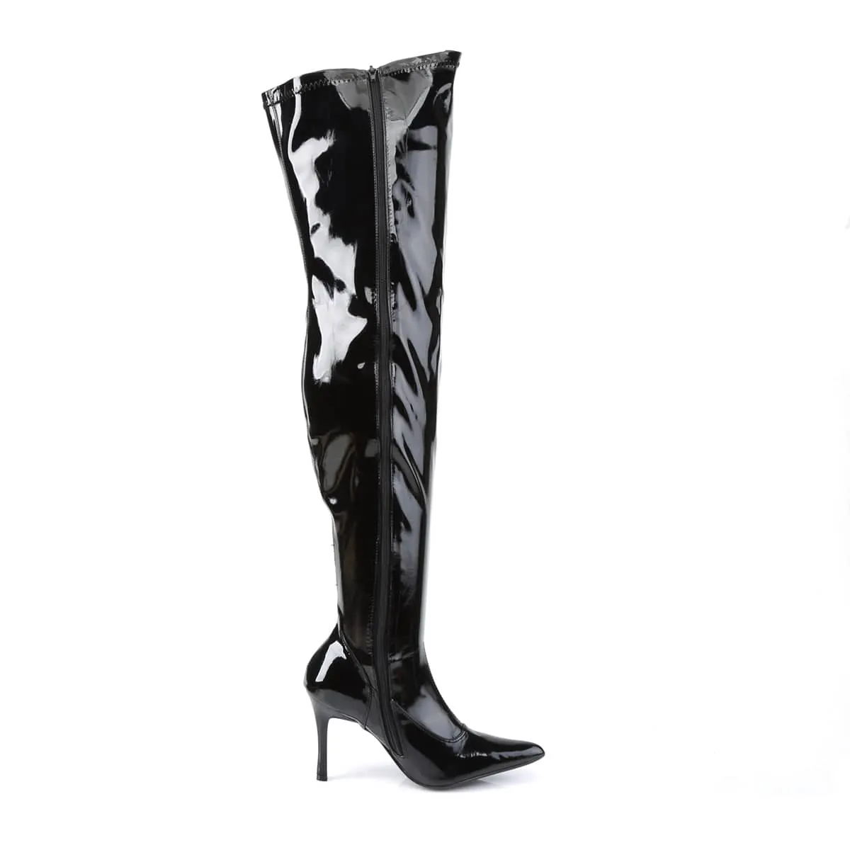 LUST-3000X Black Thigh High Boots
