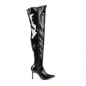 LUST-3000X Black Thigh High Boots