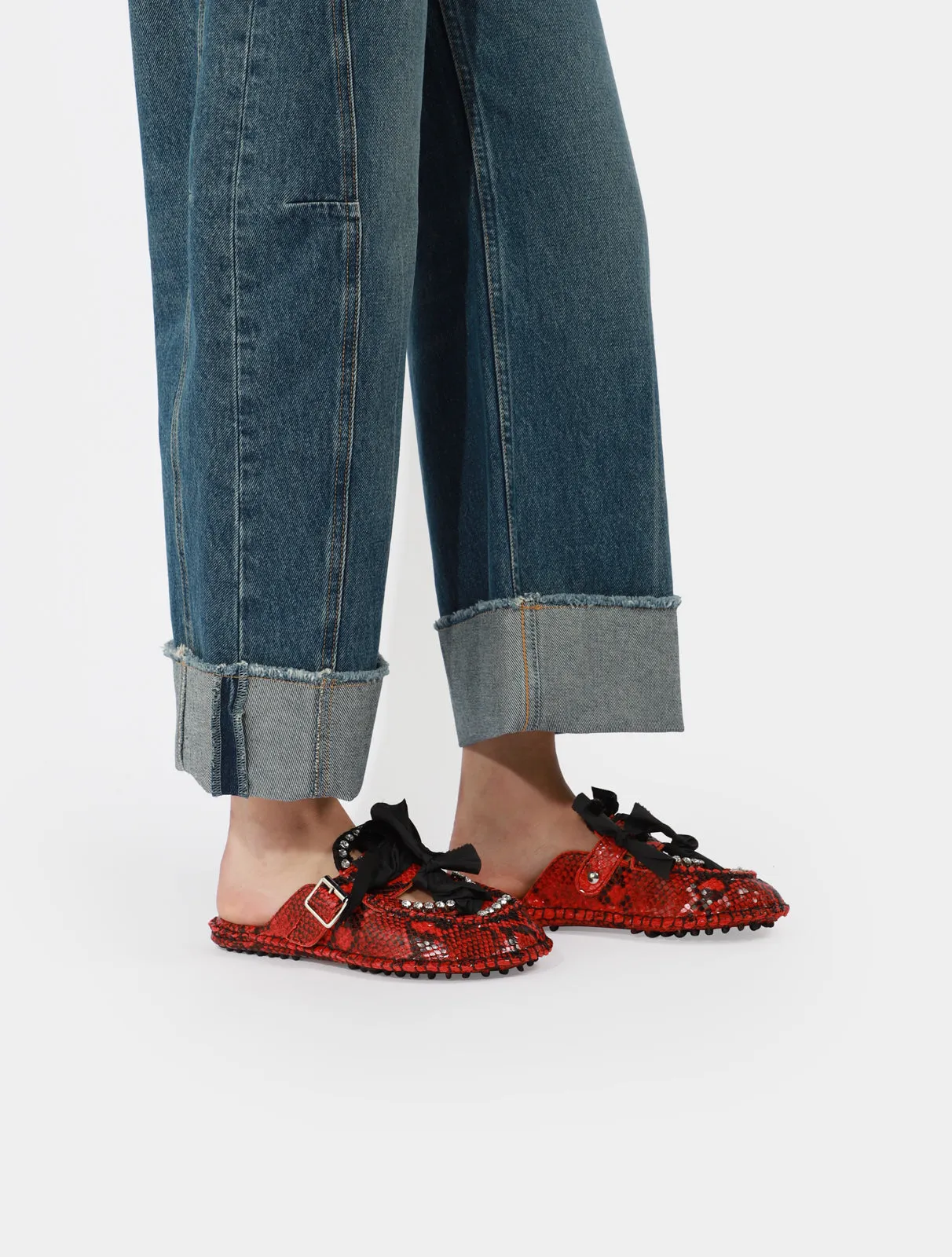 Medusa Snake Ribbon Mules