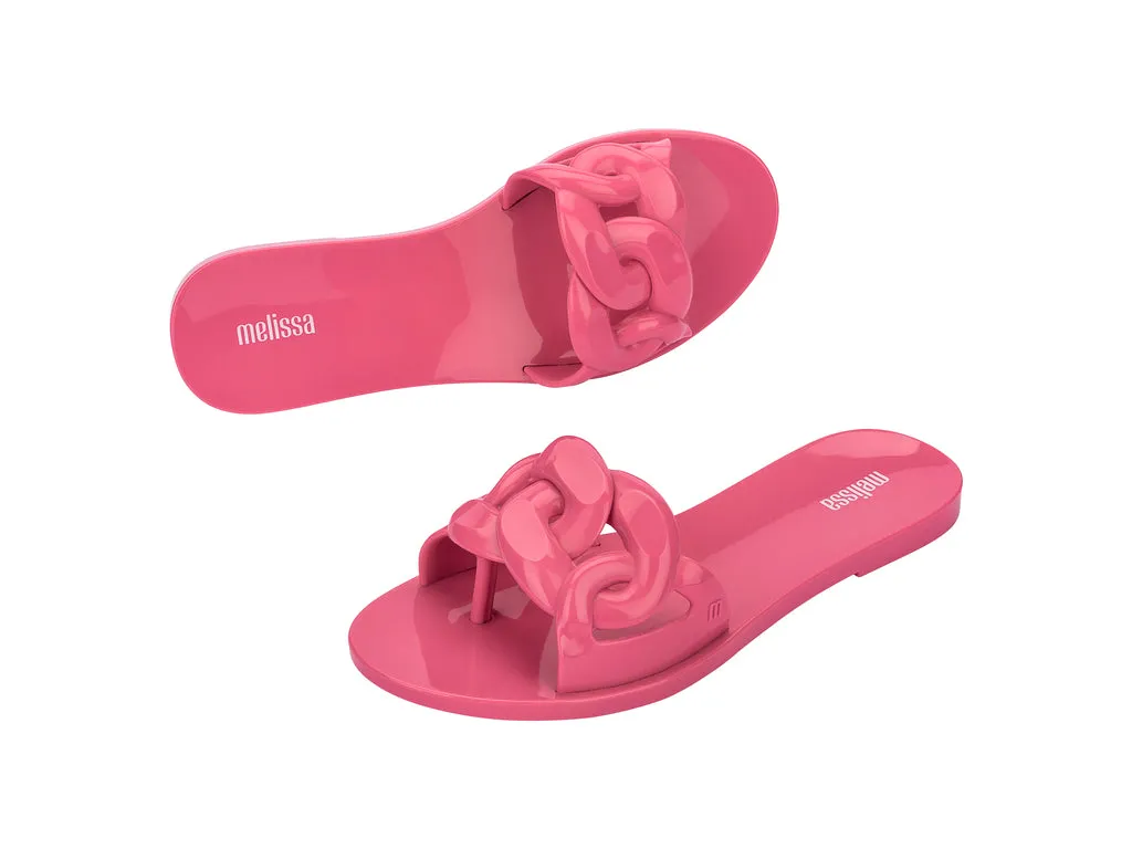 Melissa Jelly Chain AD Flat Pink Flipflops For Women