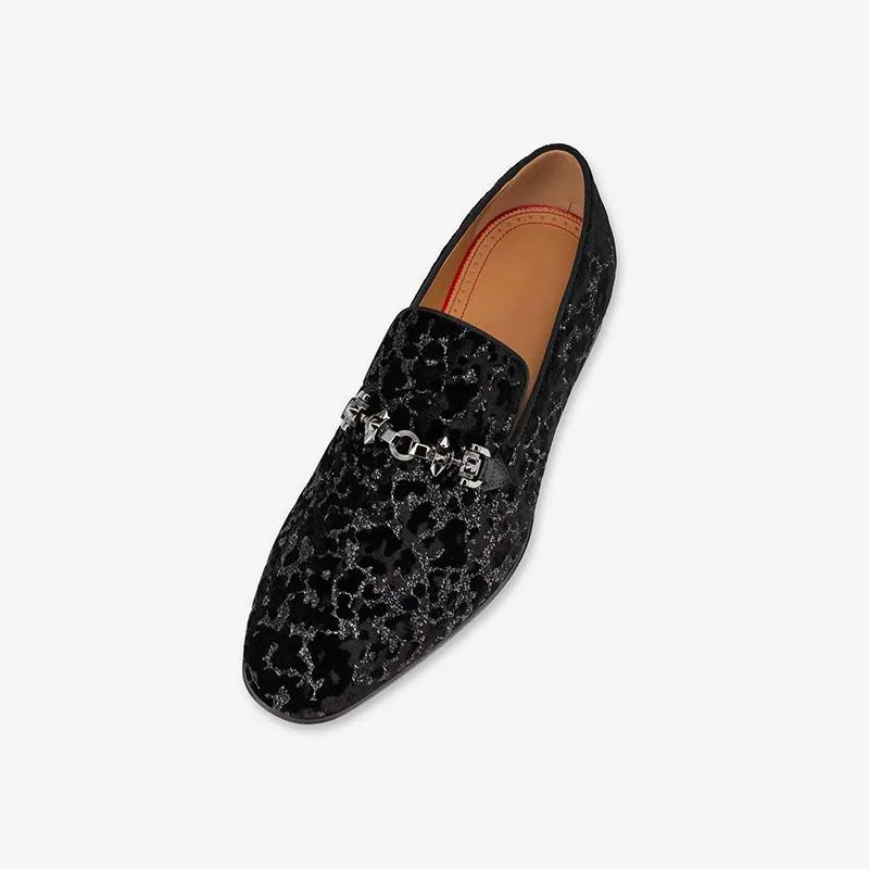 Men Suede Buckle Dress Loafers