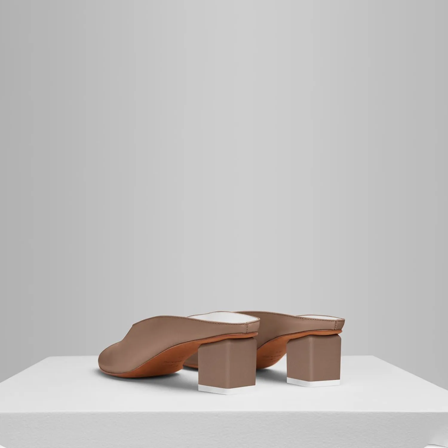 Mildred Mules in Taupe