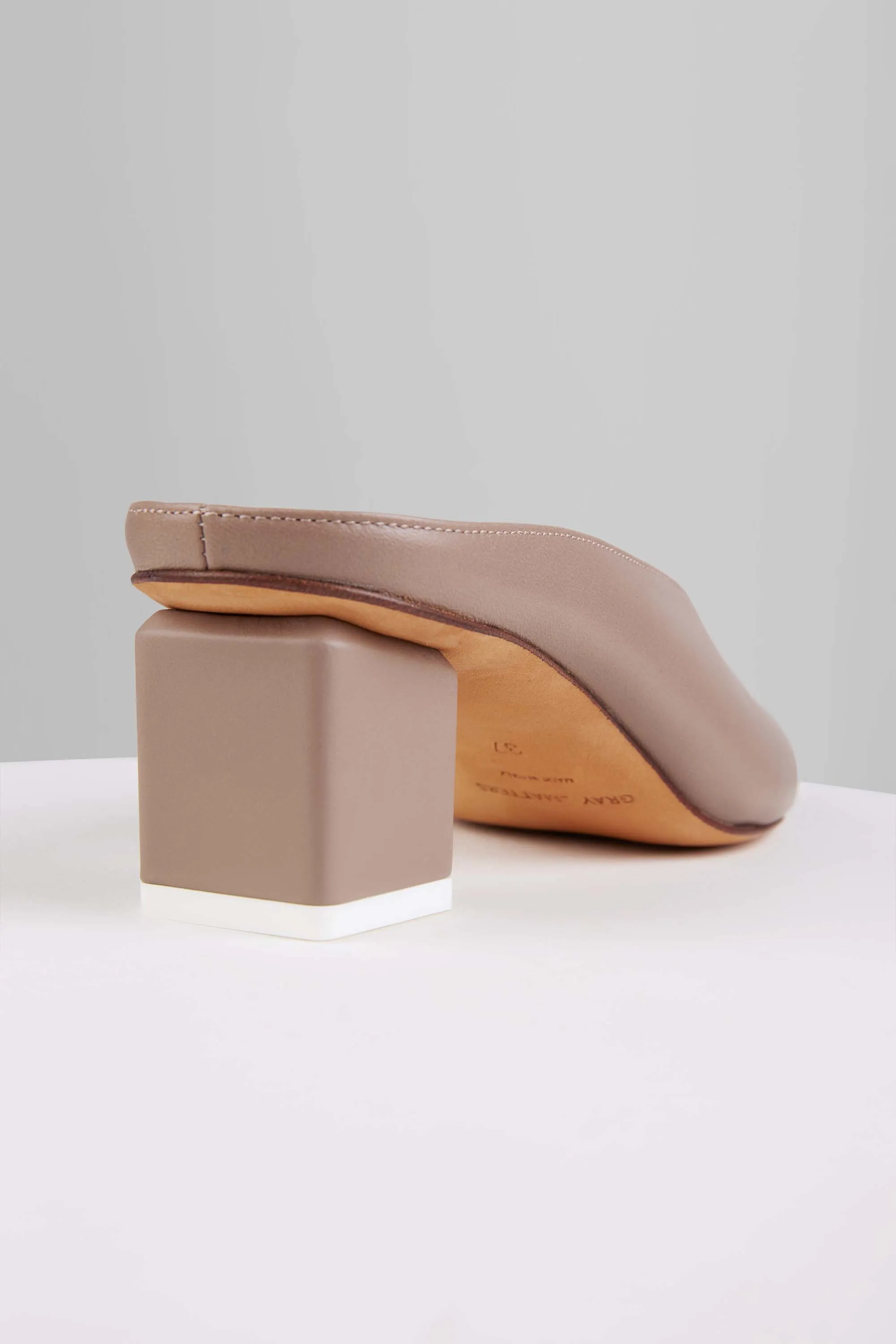 Mildred Mules in Taupe