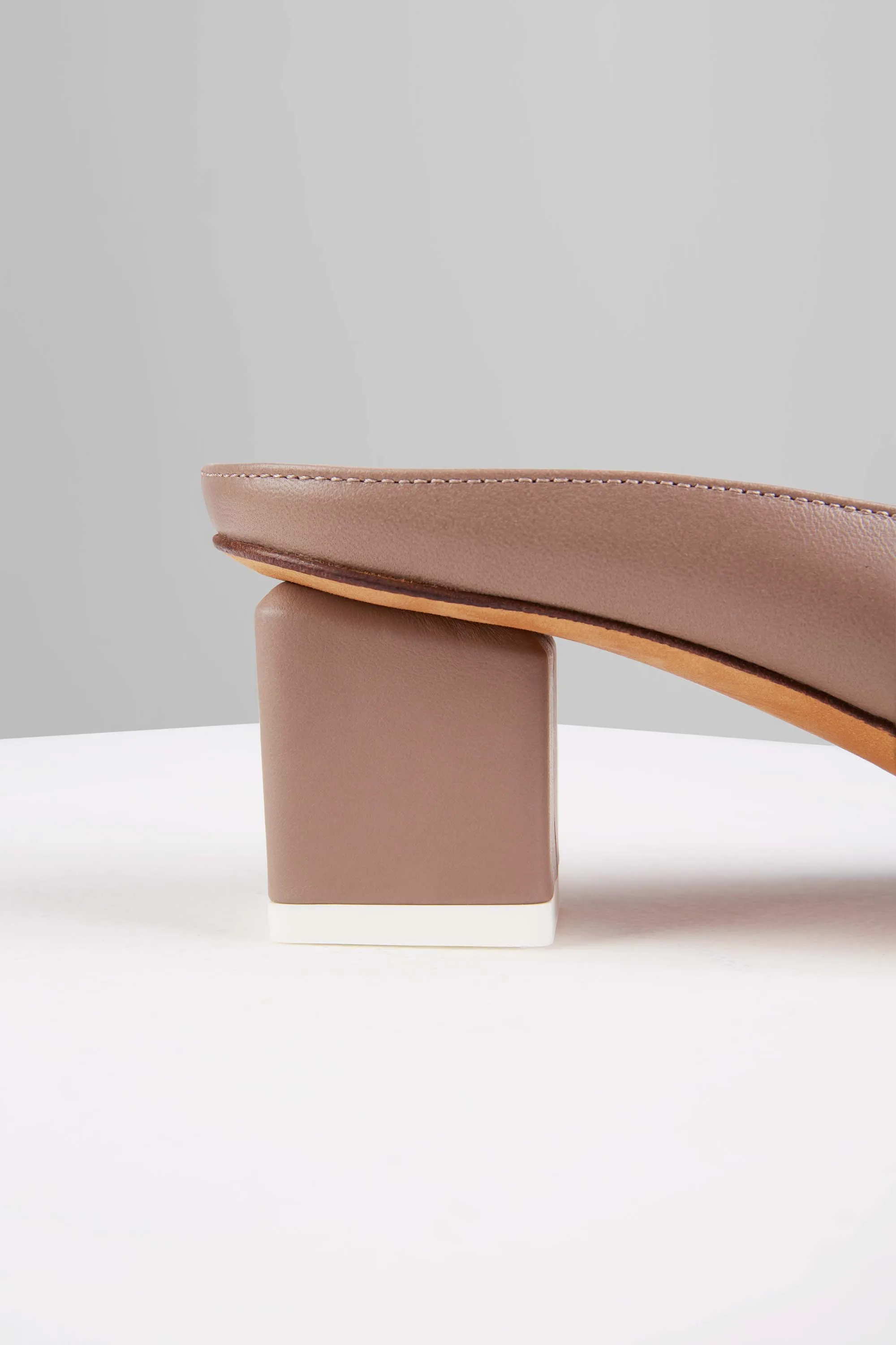Mildred Mules in Taupe