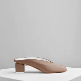 Mildred Mules in Taupe