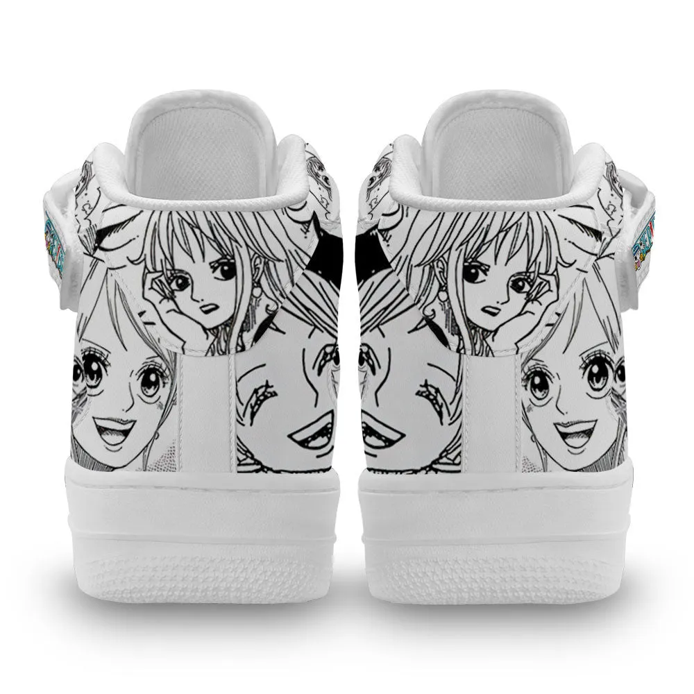 Nami Sneakers Air Mid OP Custom Anime Shoes Mix Manga