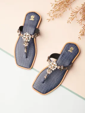 NAVRATAN SAPPHIRE THONGS