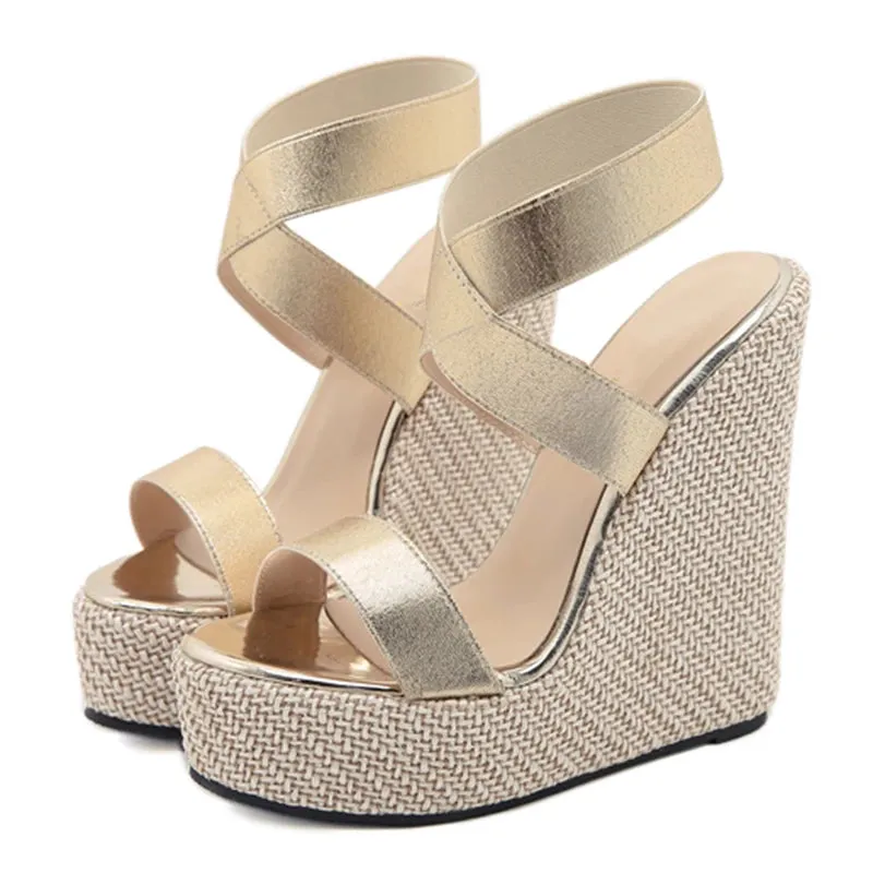 NEW Cross-Tied Ankle Strap High Heels