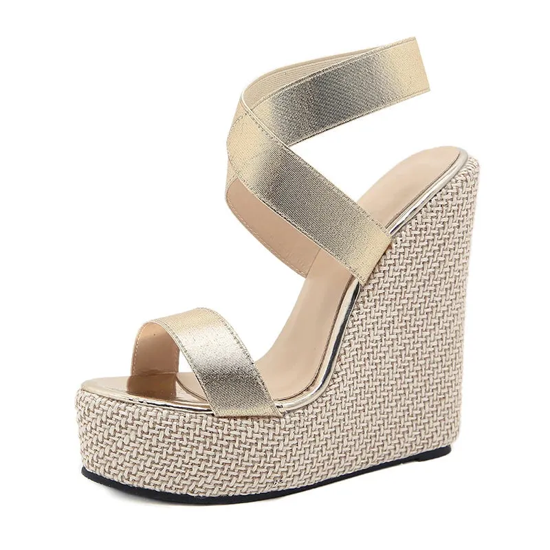 NEW Cross-Tied Ankle Strap High Heels