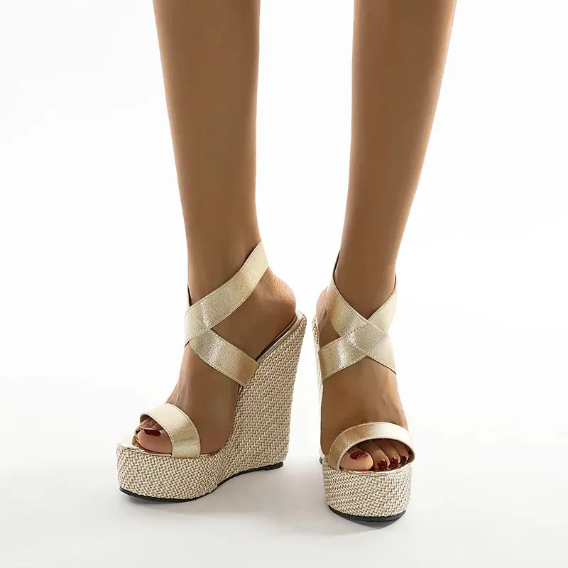 NEW Cross-Tied Ankle Strap High Heels