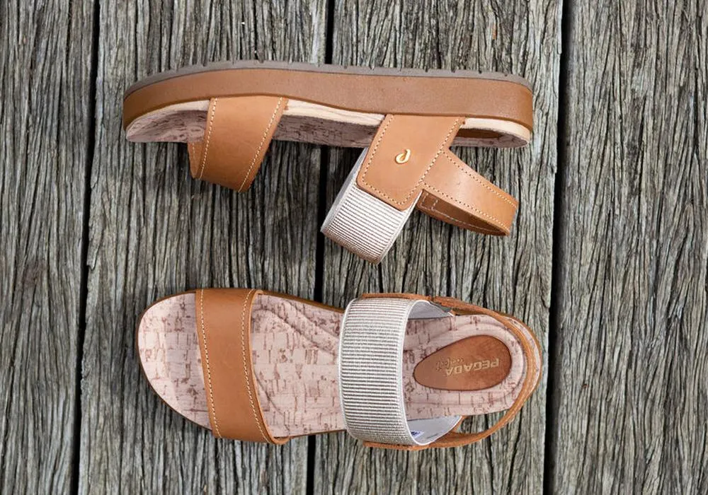 Pegada Rosie Womens Comfort Cushioned Leather Sandals Made In Brazil