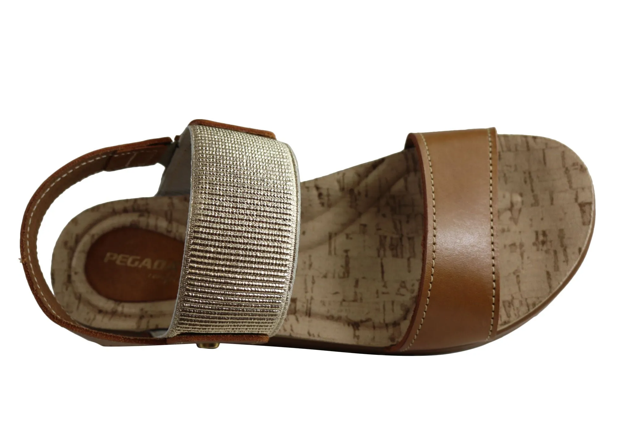 Pegada Rosie Womens Comfort Cushioned Leather Sandals Made In Brazil