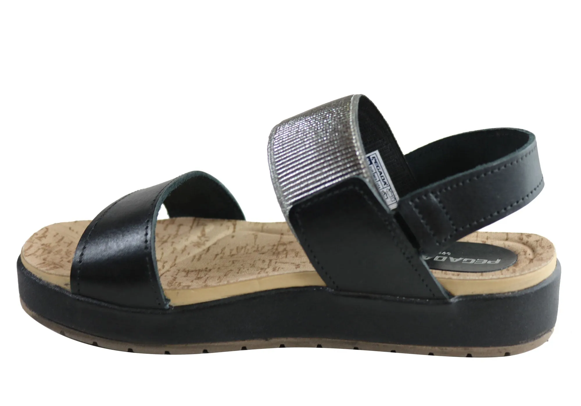 Pegada Rosie Womens Comfort Cushioned Leather Sandals Made In Brazil