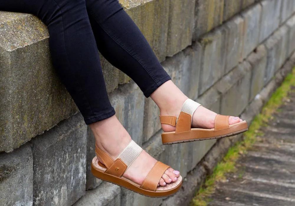 Pegada Rosie Womens Comfort Cushioned Leather Sandals Made In Brazil