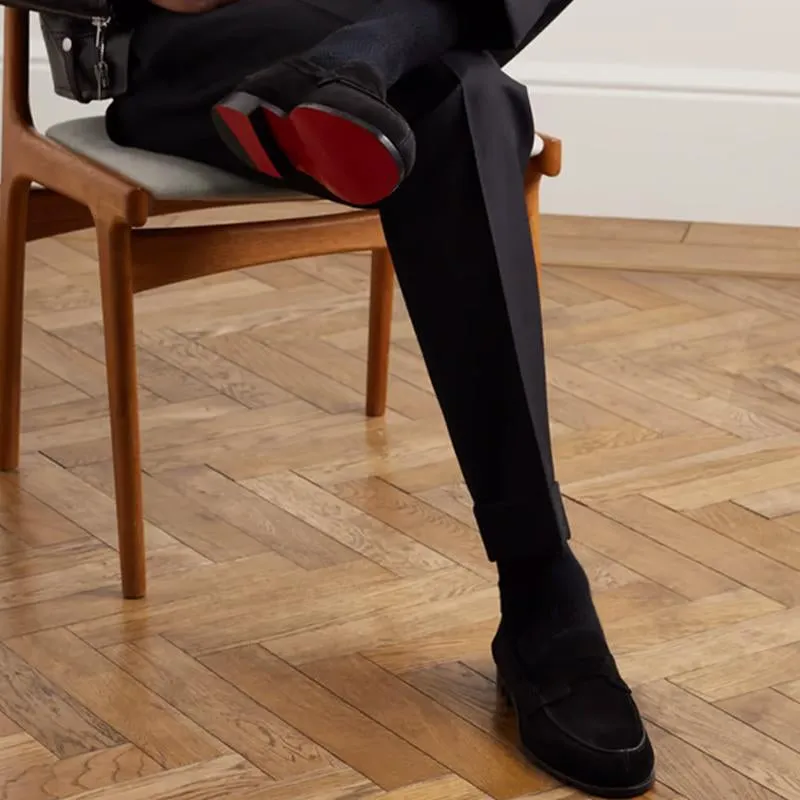 penny straps loafers Suede