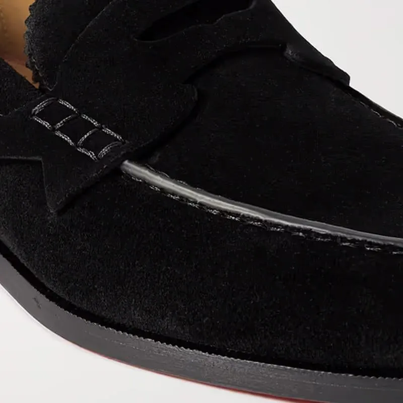 penny straps loafers Suede