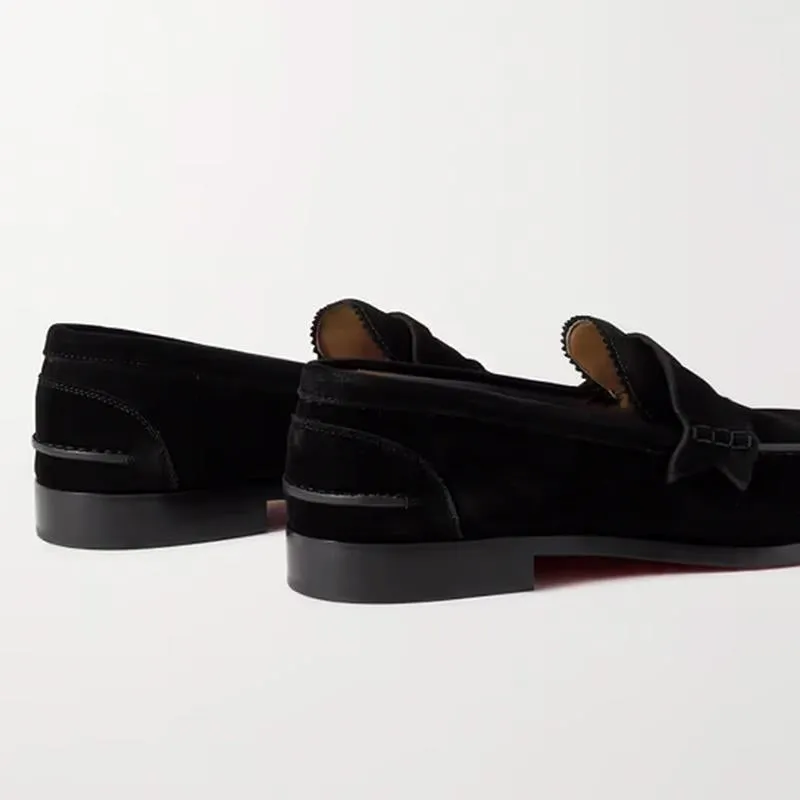 penny straps loafers Suede