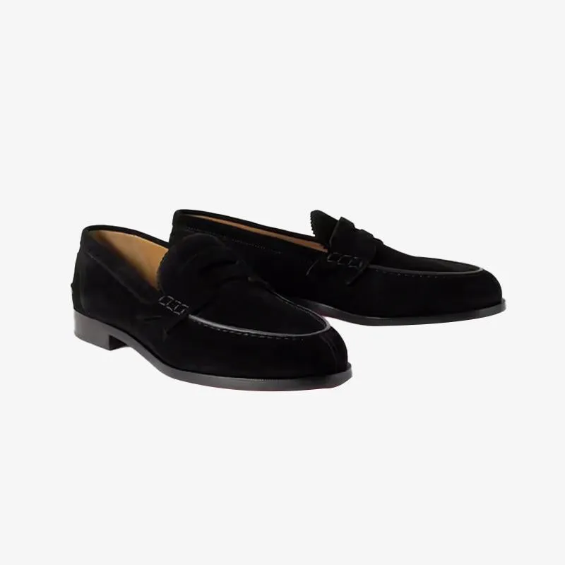 penny straps loafers Suede