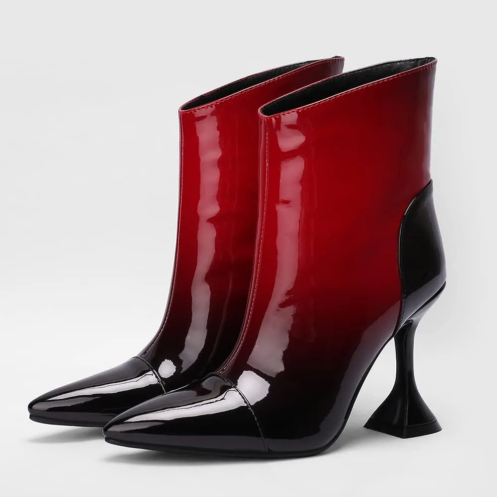 Roimaash Elegant Women Dress Boots High Heels Pointed Toe