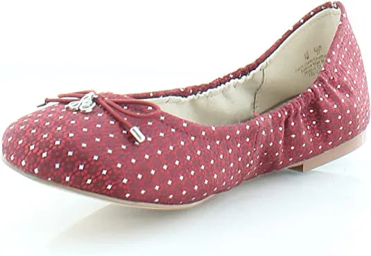 Sam Edelman Felicia Red Multi Slip On Rounded Closed Toe Flexible Ballet Flat